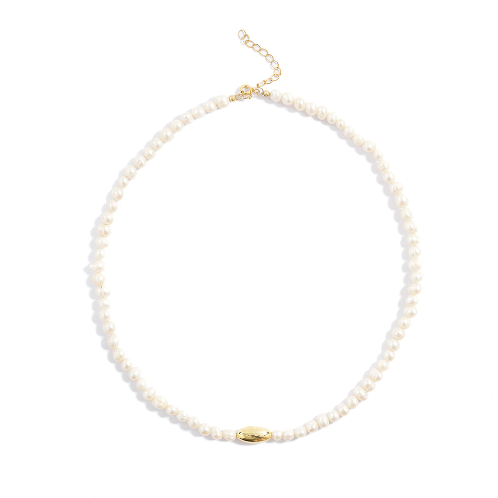 14kt Gold and Pearl Necklace from Stoned Jewelry