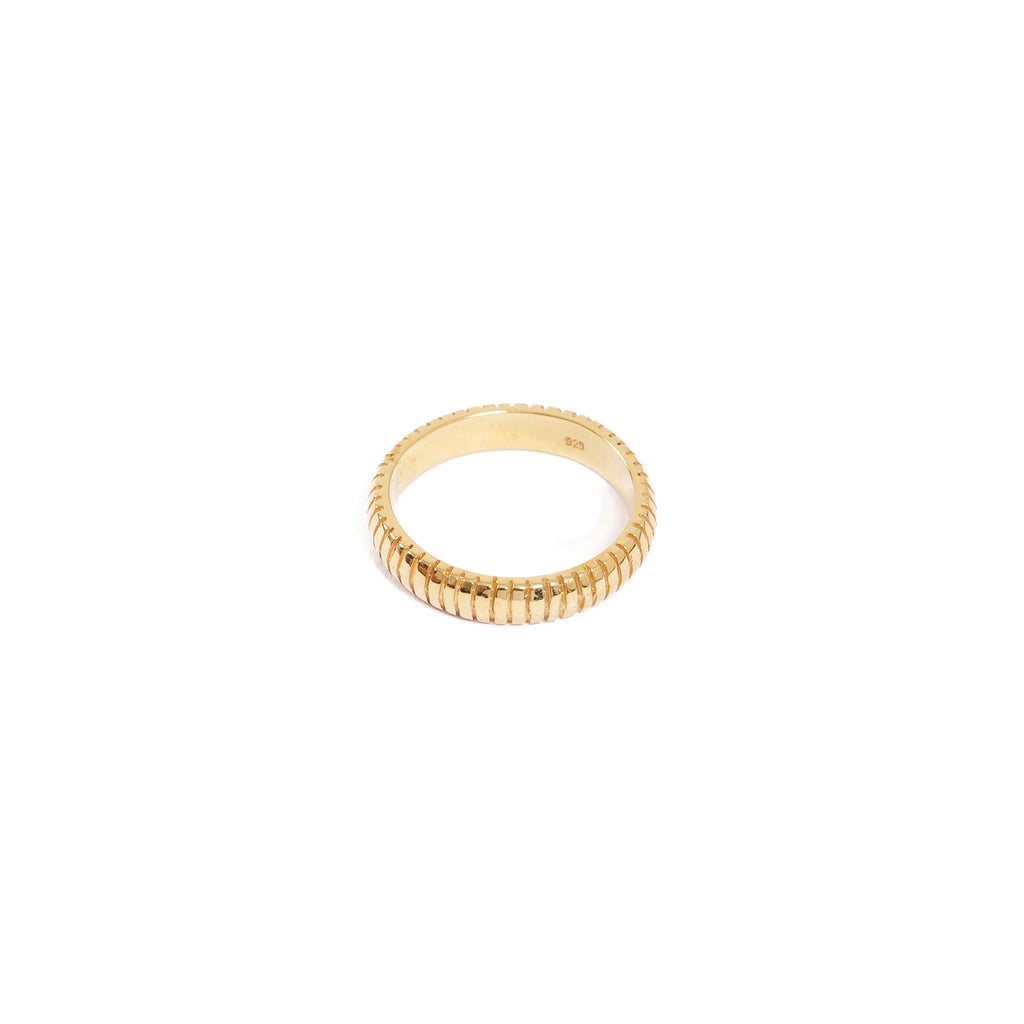 14kt Groove Ring from Stoned Jewelry