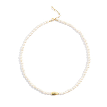 14kt Gold and Pearl Necklace from Stoned Jewelry