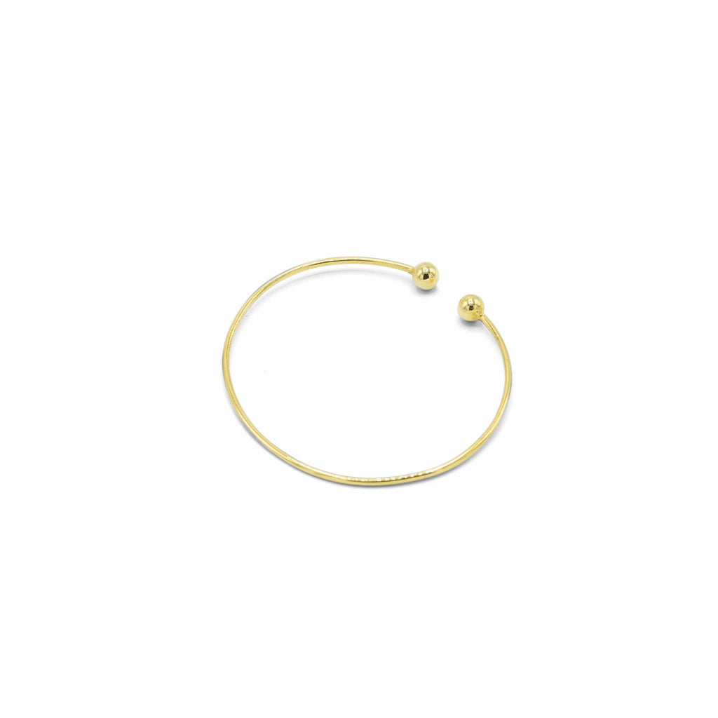 Side angle of the 14kt Open Cuff for everyday wear